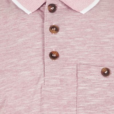 Boys pink piqu&#233; polo shirt